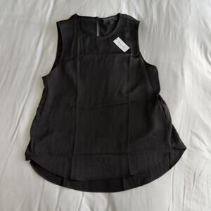 NWT Banana Republic Black Satin Sleeveless Tank Top Women’s Size S